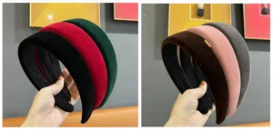 Retro velvet wide headband sponge high crown hair hoop stylish women hair accessories