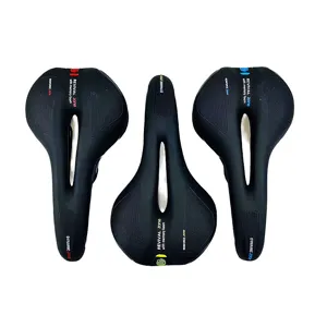 Comfortable hollow mountain bike saddle with memory foam, thickened bicycle cushion for cycling.