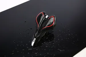 Comfortable bicycle saddle with shock absorption gel design, perfect for mountain bikes.
