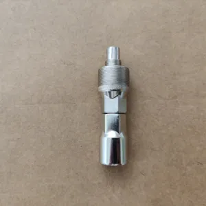 Detailed view of the bicycle crank puller tool, metal repair equipment for bike gear.