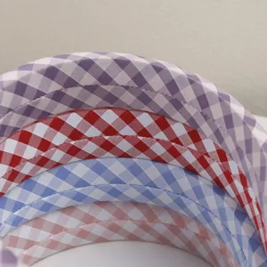 Serre-tête en tissu à carreaux style coréen mignon accessoire de cheveux détail