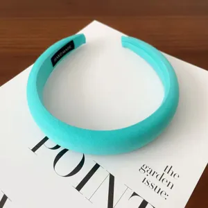 Korean style wide sponge headband candy color hair hoop for women chic daily hair accessories