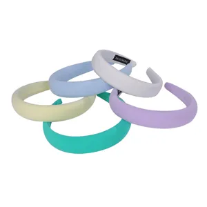 Soft padded wide headband candy color hair hoop for women daily fashion hair accessories