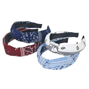 Serre-tête bandeau paisley vintage en tissu noué accessoire cheveux mode femme chic