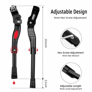 Adjustable bicycle kickstand for 20-27.5 inch mountain bikes alloy single leg support