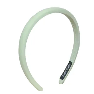 Light green sponge headband minimalist wide hair hoop daily fashion hair accessory