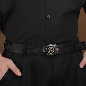 Men tactical canvas belt casual automatic buckle nylon waist strap for daily wear
