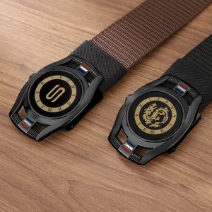 Men canvas tactical belt casual automatic buckle nylon belt outdoor stylish trousers belt