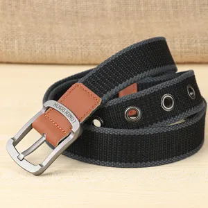 Unisex ζώνη καμβά με μεταλλική αγκράφα, casual υφασμένο λουρί για τζιν και καθημερινή χρήση.
