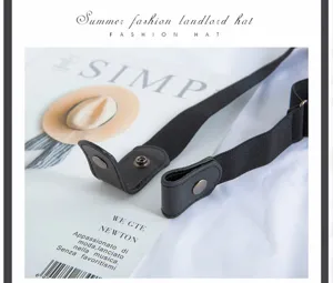 Detail view of the buckle-free elastic lazy belt, adjustable and comfortable wear.