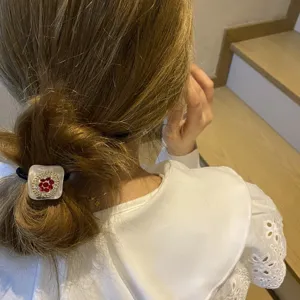 Elegante corda per capelli con strass ad alta elasticità, elastico per coda di cavallo in cristallo.