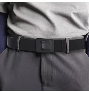 Men tactical belt outdoor nylon canvas automatic metal buckle casual workwear stretch waist