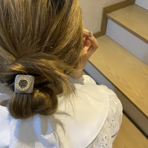 Elegante elastico per capelli con strass per donna, fermacoda luminoso in cristallo brillante.