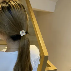 Elegante elastico per capelli minimalista in strass, coda di cavallo in cristallo scintillante