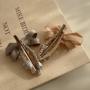 Korean sweet rhinestone bow hair clips side snap clips fashion hair accessories for women