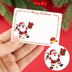Christmas Santa Claus gift sticker blank hand-written label decorative seal card.