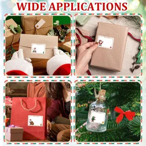 Christmas Santa sticker labels for gift wrapping boxes, envelopes, and holiday decoration.