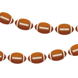 Bannière de décoration en papier thème fête de football pour événement sportif et déco