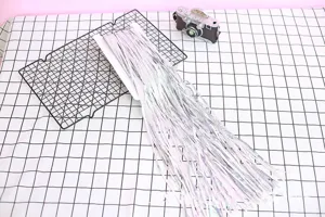 Rain curtain fringe backdrop for party decoration shiny tinsel foil curtain detail
