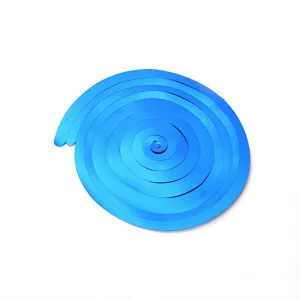 Blue spiral hanging swirl decoration for birthday party, wedding festival background wall 3D.