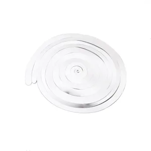 Silver spiral hanging decoration detail shot, perfect for birthday party or wedding backdrop.