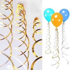 6pcs gold silver spiral hanging decorations party swirl streamers wedding birthday backdrop