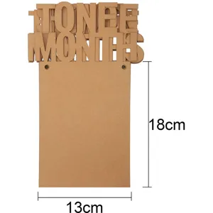 Baby 1st birthday wooden photo banner monthly photo clip party decoration display frame