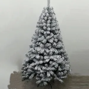 Beflockter Künstlicher Weihnachtsbaum Weißer Schnee PVC Weihnachtsbaum Für Zuhause Einkaufszentrum Feiertags-Party Festliche Dekoration