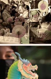 Traditional Chinese paper dragon toy honeycomb folding decoration festive gift item