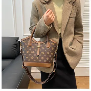 Retro fashion women's handbag bucket bag retro style casual shoulder crossbody bag