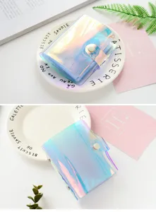 Holographic mini photo album 3 inch polaroid card holder binder cute shiny photo storage book