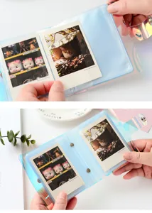 Holographic laser polaroid photo album 3 inch 36 pockets cute card holder mini photocard binder