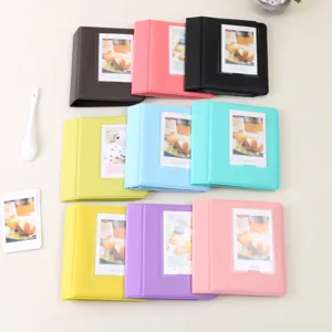 Colorful mini photo album for instax polaroid 64 pockets sweet candy color cute organizer