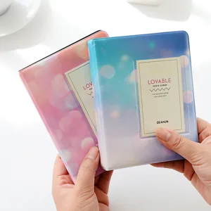 Gradient color 3 inch mini photo album for polaroid pictures, cute card storage book.