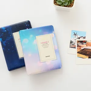 Mini polaroid photo album 3 inch starry sky picture storage book for collectible cards