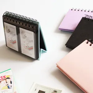 Mini Desk Photo Album 3 Inch Polaroid Picture Holder Transparent Pocket Desktop Calendar Style PVC Paper Universal Memory Book