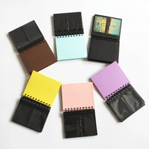 Desktop calendar style 3 inch mini photo album, cute multi-color pocket photocard holder.