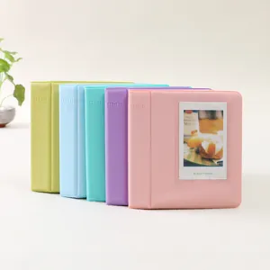 Candy color mini polaroid photo album 64 pockets insert type picture storage book detail view