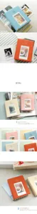 Mini album photo instantane de 3 pouces avec fenetre transparente et texture cuir.