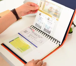 Handmade DIY ticket storage book for concert movie train tickets collection album organizer