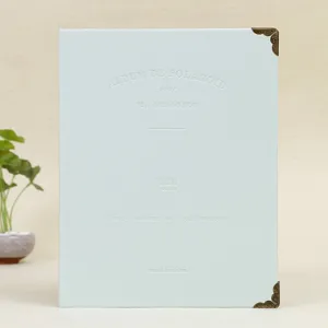 Korean style PU leather 3-inch polaroid photo album with metal corners, 120 pockets capacity design.