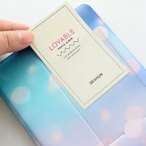 Colorful starry sky 3 inch mini polaroid photo album card storage book detail view.
