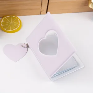 Details of the purple heart hollow jelly 3-inch photocard holder and mini photo album.