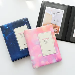 Mini photo album for 3 inch polaroid pictures card holder cute storage book organizer