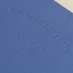 3-Inch Polaroid Photo Album Blue Leather Cover Detail Display Collectible Memory Book