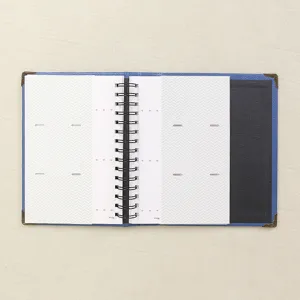 Leather 3-inch polaroid photo album with ring binder and pocket pages for picture storage.