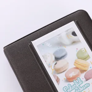 Mini photo album for instax mini pictures insert pocket cover cute macaron design brown