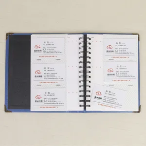 Korean style leather 3 inch photo album card holder interleaved business card storage book display.