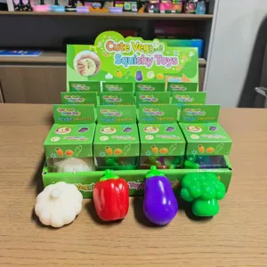 Simpatico giocattolo squishy verdura rimbalzo lento sollievo dallo stress aglio peperone broccoli