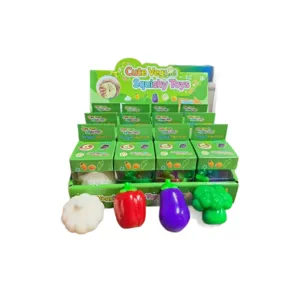 simpatici giocattoli squishy di verdure a lento rilascio stress con scatola espositiva